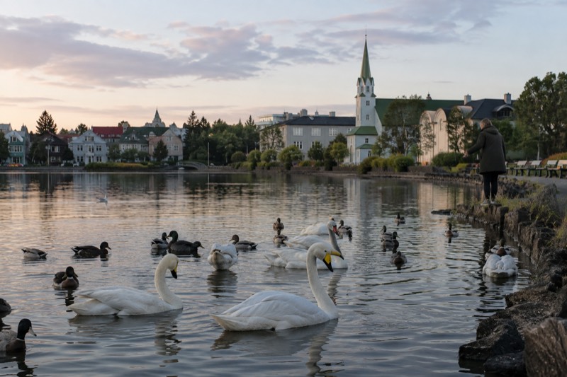 Tjörnin pond and Hljómskálagarður